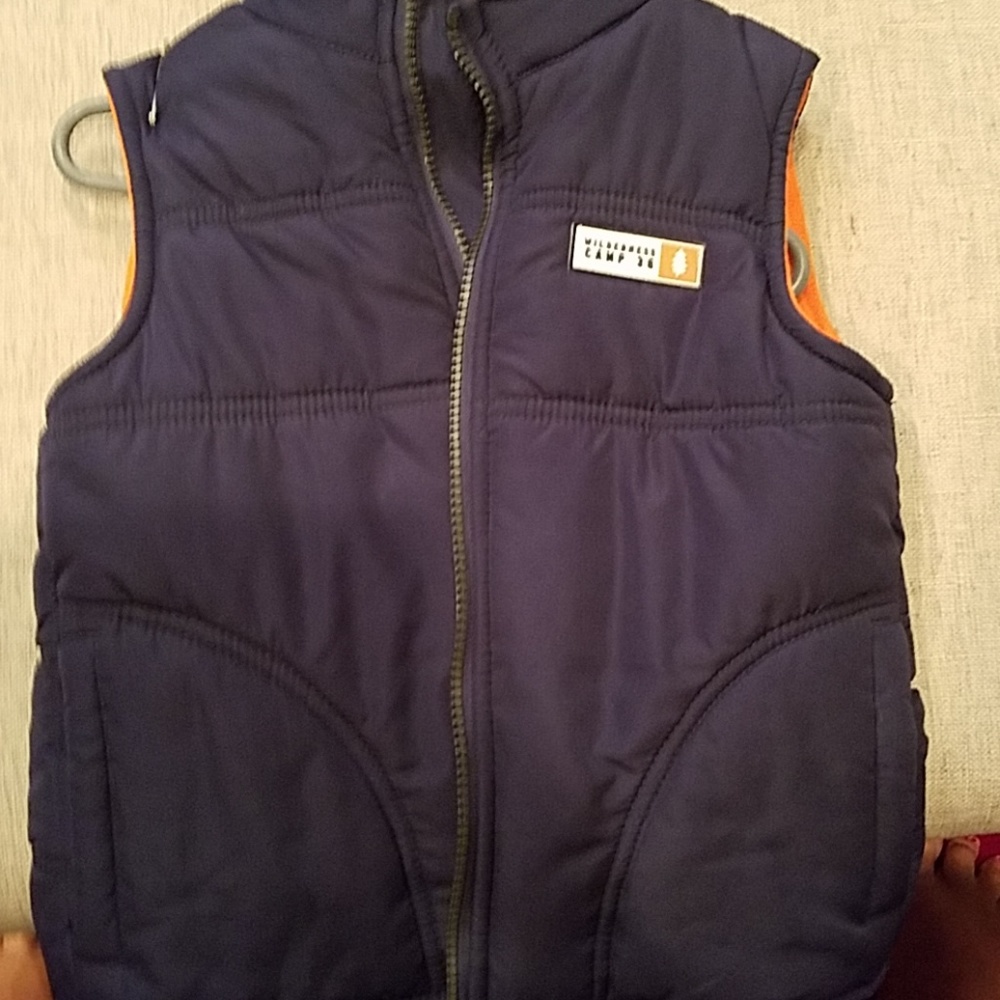 GUC Carters Navy and Orange Vest  Size 4t